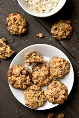 Oatmeal cookies, top view