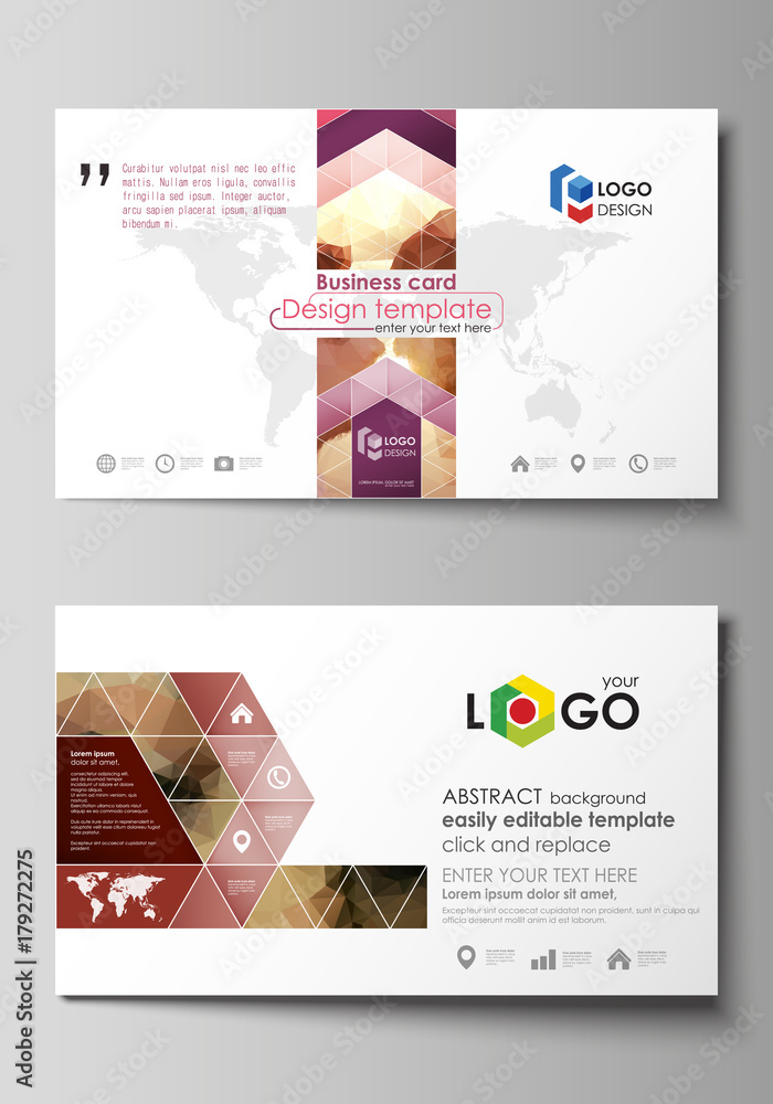 Poster business card templates. easy editable layout, abstract vector design template. beautiful background