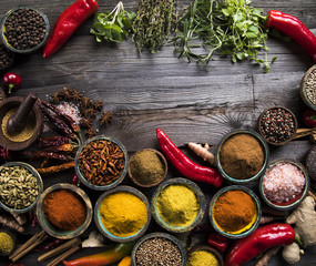 Frame, Herbs and spices