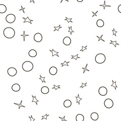 Christmas stars, seamless pattern