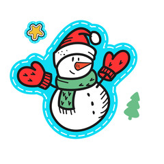 Christmas illustration hand drawn.