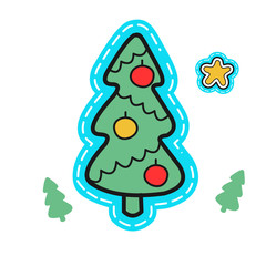 Christmas illustration hand drawn.