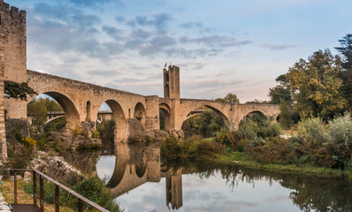Fototapeta premium Medieval village called Besalú, is located in Catalonia