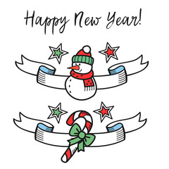 Ribbon, tape, banner New year, Christmas-