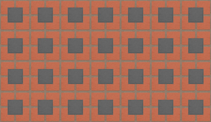 brickwork tiles gray tiles at the joints. geometric abstract background lines squares pattern urban