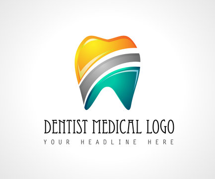 Dentist Medical Clinic Logo design for brand identity, company profile
