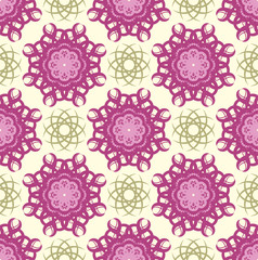 Seamless abstract floral pattern,mandala pattern