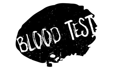 Blood Test rubber stamp. Grunge design with dust scratches. Effects can be easily removed for a clean, crisp look. Color is easily changed.