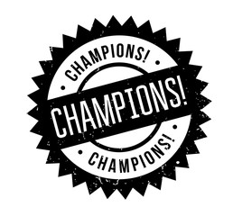 Champions rubber stamp. Grunge design with dust scratches. Effects can be easily removed for a clean, crisp look. Color is easily changed.