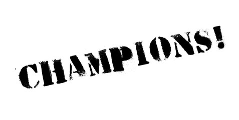 Champions rubber stamp. Grunge design with dust scratches. Effects can be easily removed for a clean, crisp look. Color is easily changed.