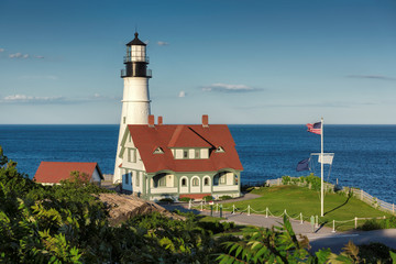Fototapeta na wymiar Portland Head Lighthouse in Cape Elizabeth, Maine, USA.