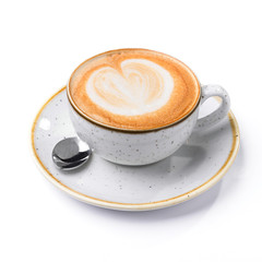 white coffee cup isolated