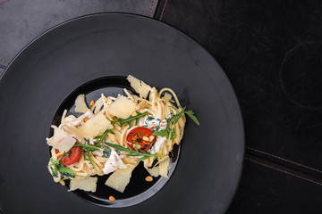 tasty pasta spaghetti with tomato