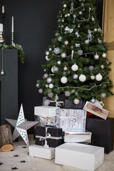Christmas decorations, Christmas tree, gifts, new year