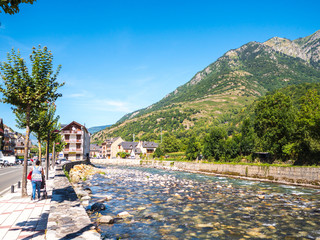 Garonne river in Bossost
