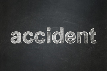 Obraz premium Insurance concept: text Accident on Black chalkboard background