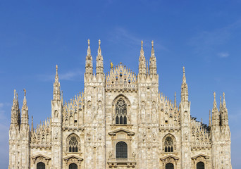 Fototapeta na wymiar Cathedral Basilica of the Nativity of Saint Mary in Milan Italy