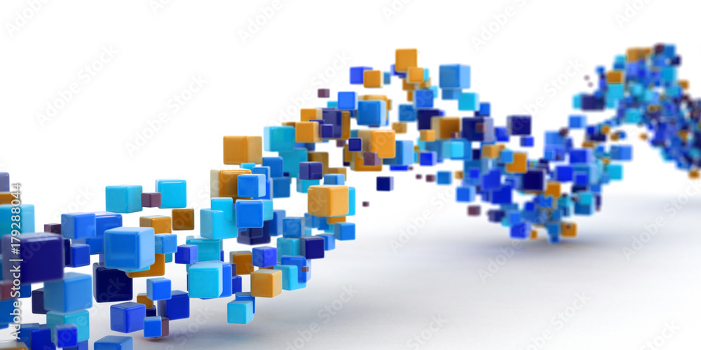 Poster blockchain technology. image with clipping path.
