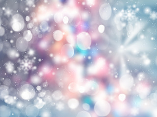 Obraz na płótnie Canvas abstract background soft blurred christmas lights garland