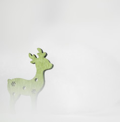 Weihnachtliches Motiv mit Holzfiguren - Platz für Text