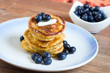 Pancakes with syrup and
