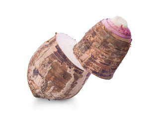 taro isolated on white background.