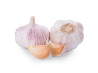 Garlic isolated on white background.