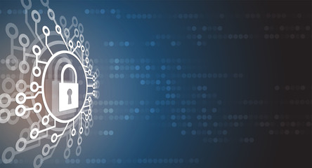 Cyber security and information or network protection. Future technology web services for business and internet project