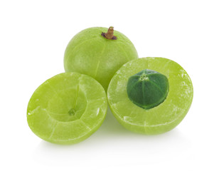 Indian Gooseberry on white background.