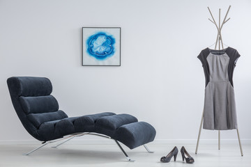 Elegant dress on hanger