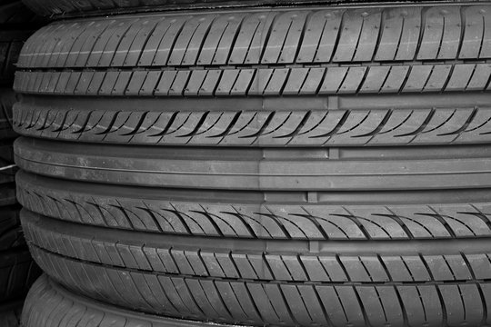 Tire textured for background. rubber