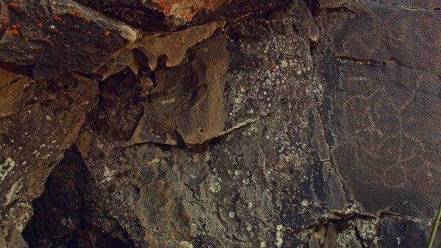 Strange person Ancient Native American Indian Rock Art at Petroglyph Lake Hart Mountain National Antelope Refuge 146
