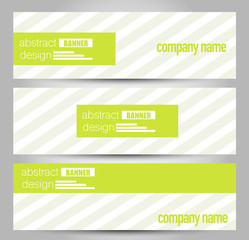 Banner template. Abstract background for design,  business, education, advertisement. Green color. Vector  illustration.
