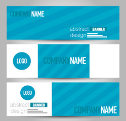 Banner template. Abstract background for design,  business, education, advertisement. Blue color. Vector  illustration.