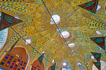 The domes of Timcheh-e Hajeb-od-Dowleh in Tehran Grand Bazaar
