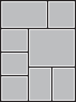 Vector frame for photos and pictures, photo collage, photo puzzle