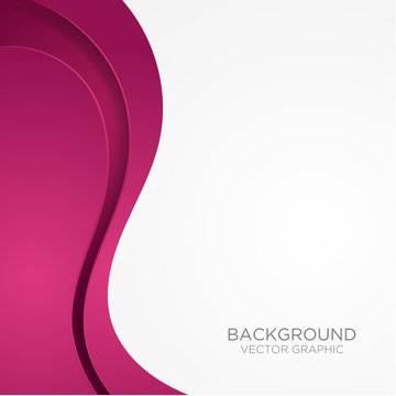 Curve Wave Line Background Vector Overlap Paper Layer With Space For Text And Message Design