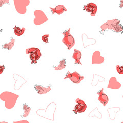 seamless pattern with garnet