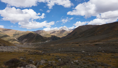 Landscape of high mountain in Tibet , Sichuan China