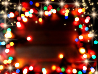 Fototapeta na wymiar abstract background soft blurred christmas lights garland