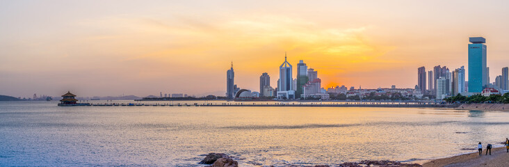 Qingdao city landscape and skyline