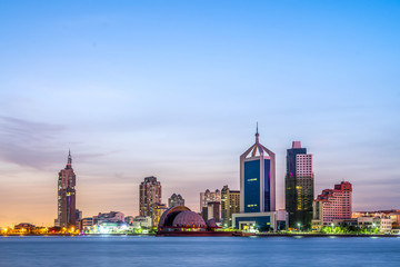 Qingdao city landscape and skyline