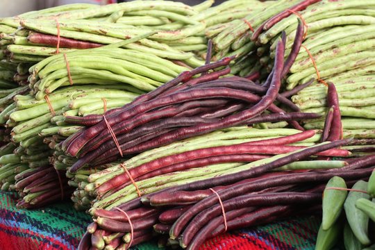 Long bean at market