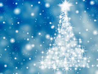 christmas tree background with garland lights