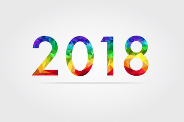2018 polygon vector background