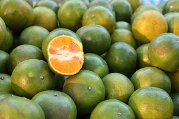 orange fruit at street food