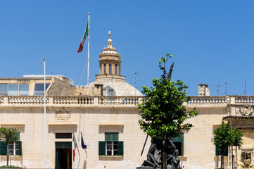 Antique city building in Valletta,Malta Europe