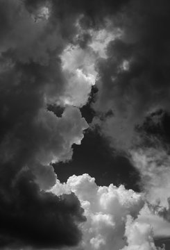 Storm clouds forming in summer