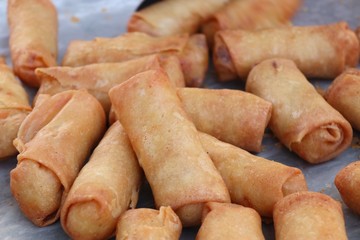 spring rolls at street food
