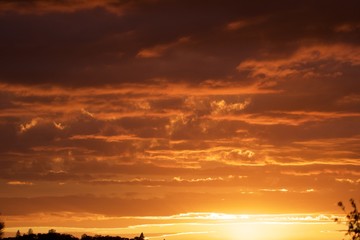 Fiery Sunset sky taken in California